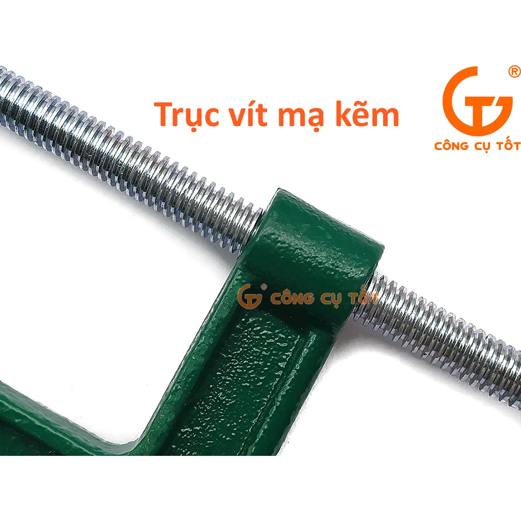 Vam gang chữ C màu xanh lá 6 inch