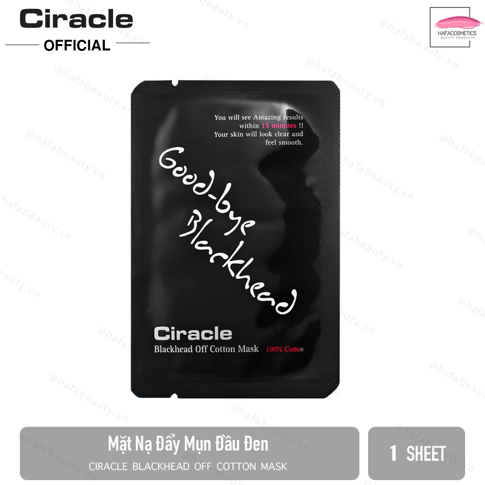 Mặt nạ Serum đẩy mụn đầu đen Ciracle Blackhead Off Cotton Mask (Ciracle Goodbye Blackhead) _ Ciracle Chính Hãng