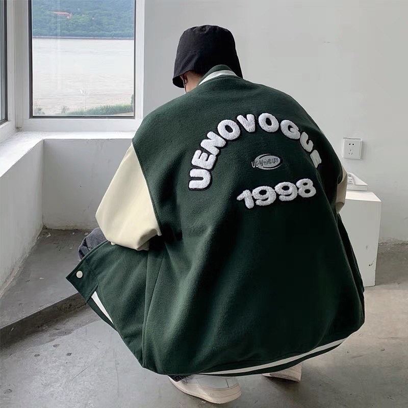 (HÀNG ORDER) Áo khoác bomber nỉ dày 2 lớp tay da unisex
