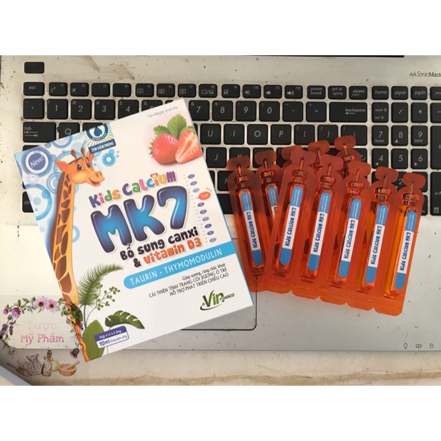 Kids Calcium MK7 - ống uống bổ sung Canxi