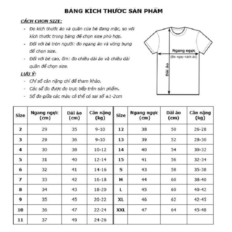 Áo thun cổ phối màu in hình cho bé gái từ 9-48kg