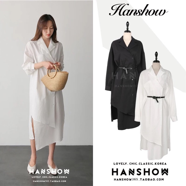 Váy sơ mi buộc eo