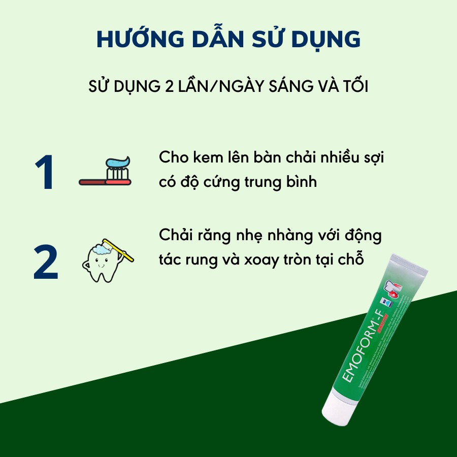 Kem Đánh Răng Cải Thiện Ê Buốt, Nhạy Cảm Răng  EMOFORM F 50ml, Hiệu Quả Nhanh Sau 7 - 10 Ngày