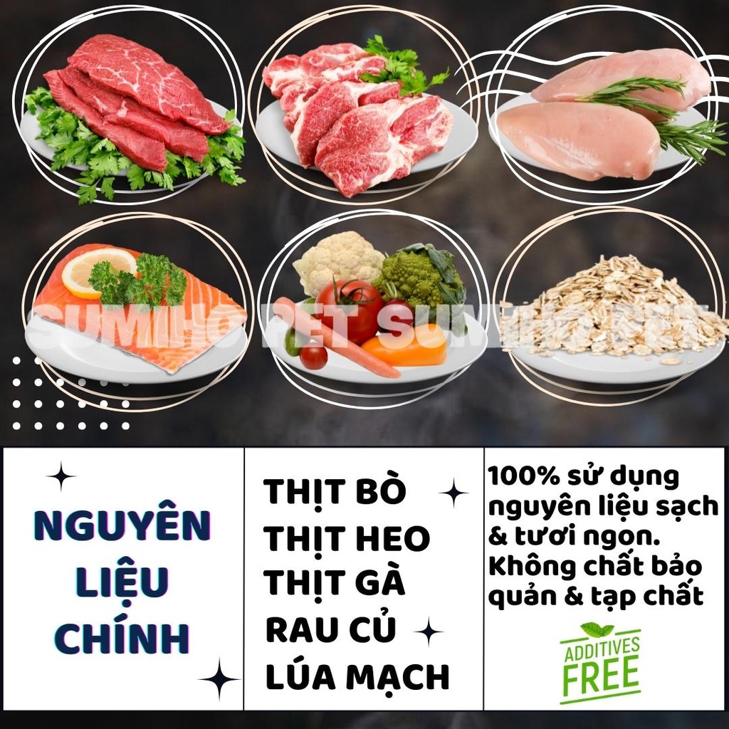 Bánh thưởng cho chó Sumiho Feast (Viên bò nhân phô mai và yến mạch) 100gr/túi