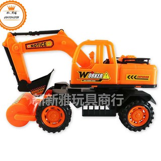 Bộ Xe Cẩu Tích Hợp Xe Lu Đà Đẩy Tự Chạy - Đồ Chơi Cho Bé Nhà Mình.