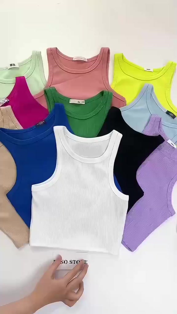 Áo Croptop Ba Lỗ Nữ Ngược Trơn Thun Ôm Body Chất Tốt, Áo CRT Kiểu nữ ôm thun gân dày dặn loại 1 | BigBuy360 - bigbuy360.vn