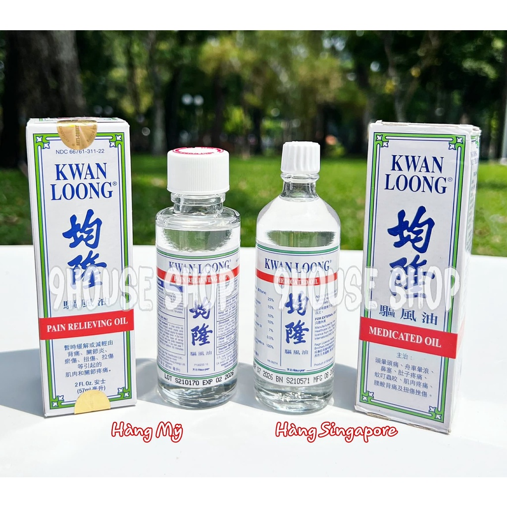 01 Dầu nóng Kwan Loong Oil (Quân Long) Singapore 57ML