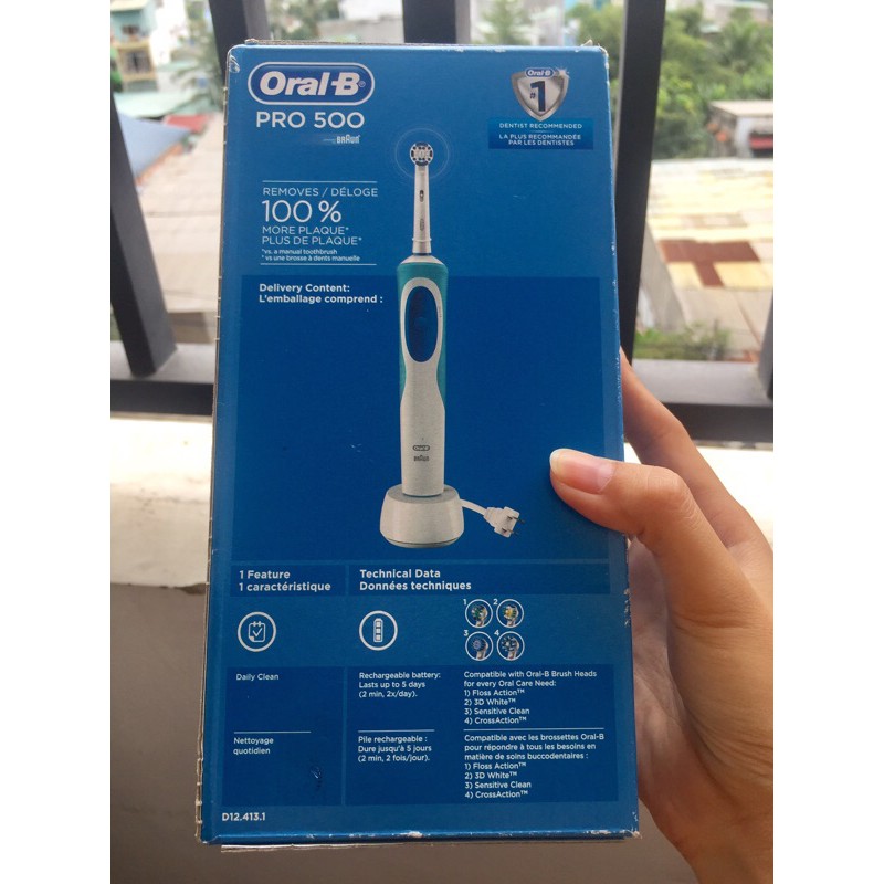 Bàn chải Điện Oral B Pro 500 của Mỹ