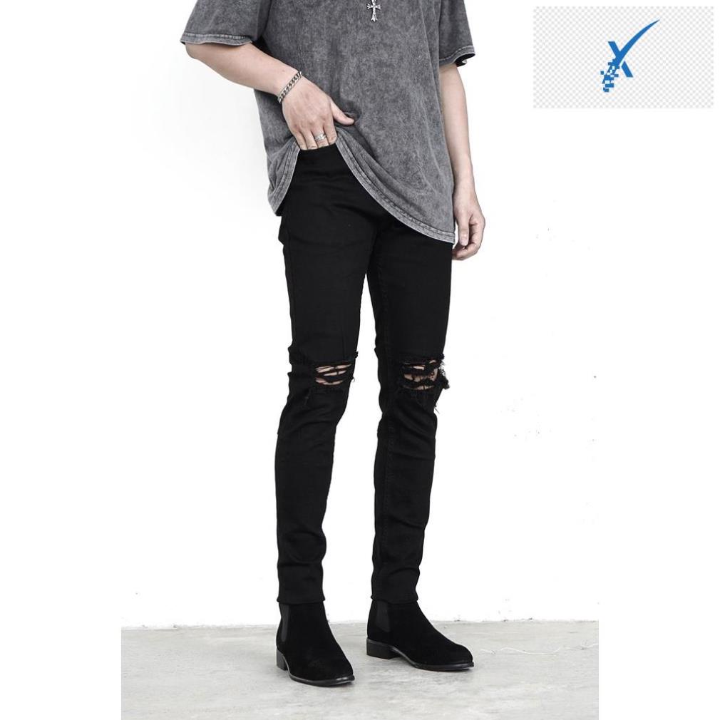 🤶 Quần jean đen biker fom skinny MAKVN 🤶🤶