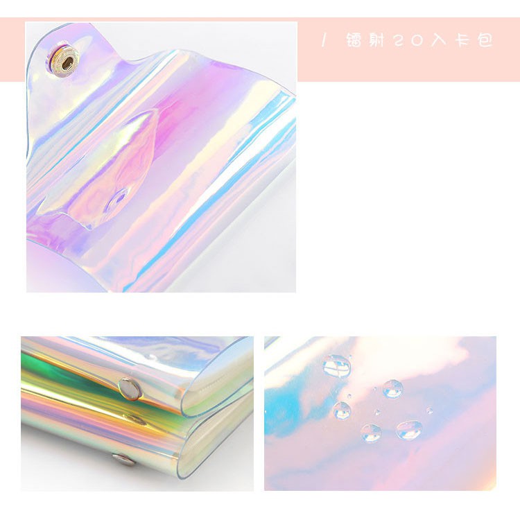 Ví PVC trong suốt màu laser đa năng IELGY