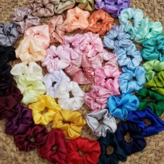 Bán mảnh vải phi bóng may scrunchies