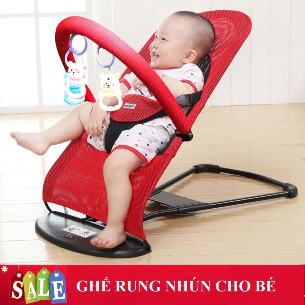 GHẾ RUNG NHÚN ĐA NĂNG CÓ LƯỚI THOÁNG KHÍ CHO BÉ NẰM CHƠI  (Kho Gia Dụng Ngọc Hân)