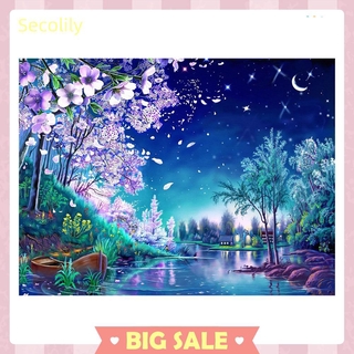 Bộ Tranh Đính Đá 5d Tự Làm Hình Phong Cảnh Thiên Nhiên Thơ Mộng