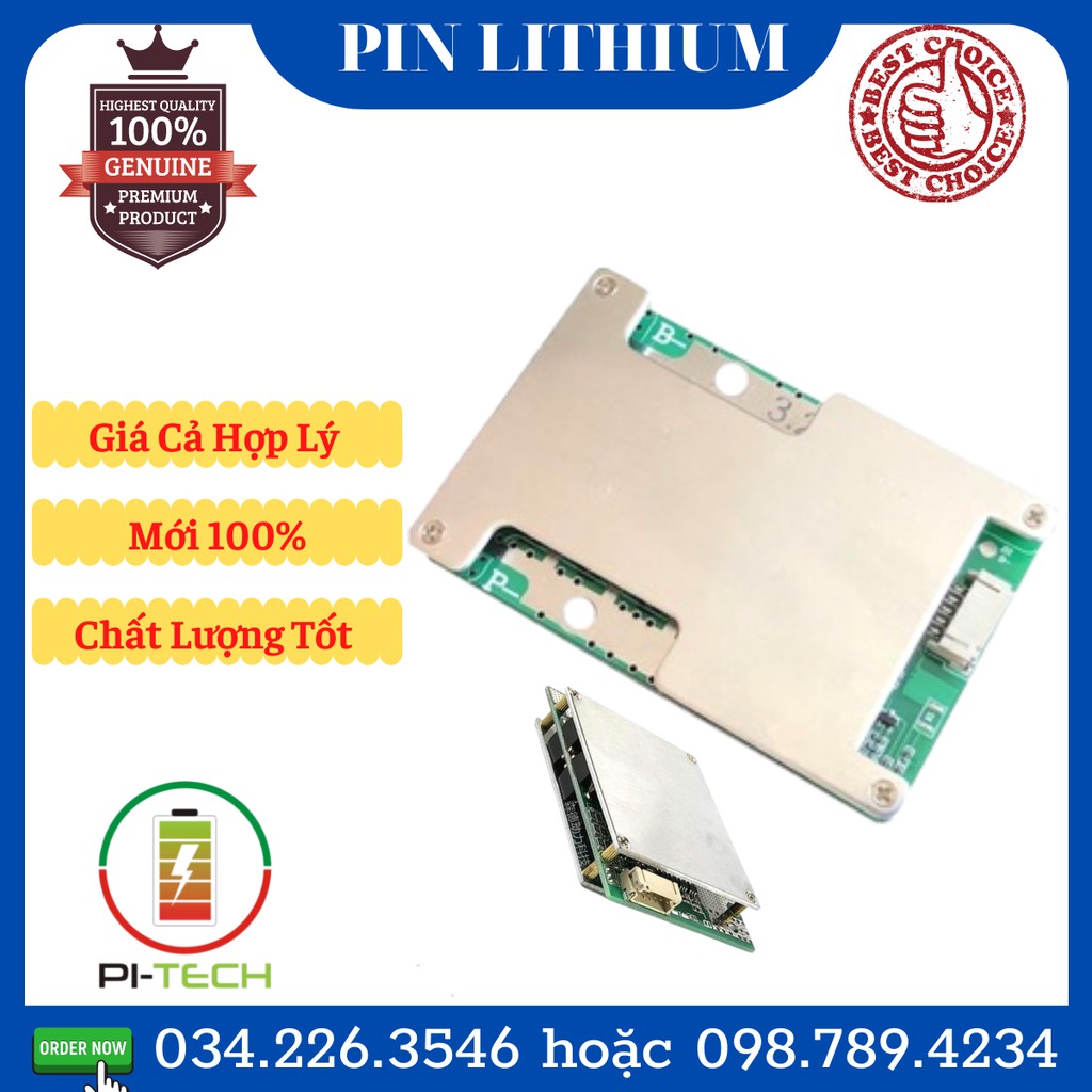Mạch bảo vệ pin sắt/ion 3.2/3.7v 100A/120A liên tục (Xả Max 200A)