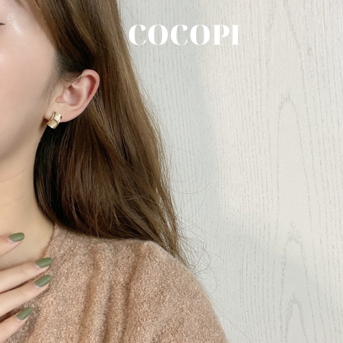 Bông Tai khuyên tai đính ngọc cao cấp phong cách Hàn Quốc COCOPI Accessories