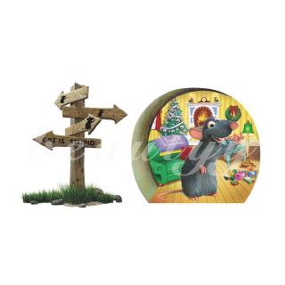 Hình dán con chuột trang trí tường