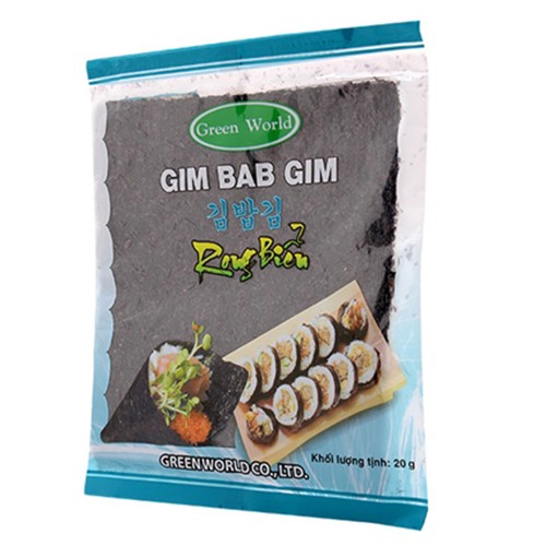 Rong biển làm cơm cuộn sushi Green World gói 10 Lá