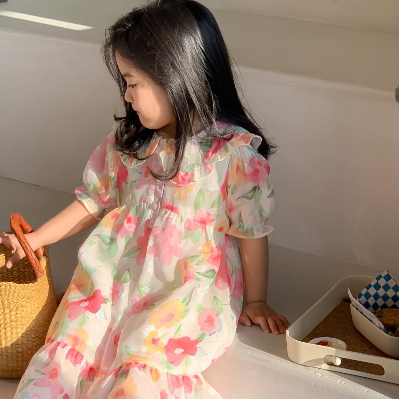 Đầm Hoa Công Chúa Dự Tiệc Cho Bé Gái