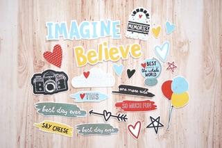 Sticker dày dán nổi trang trí Scrapbook