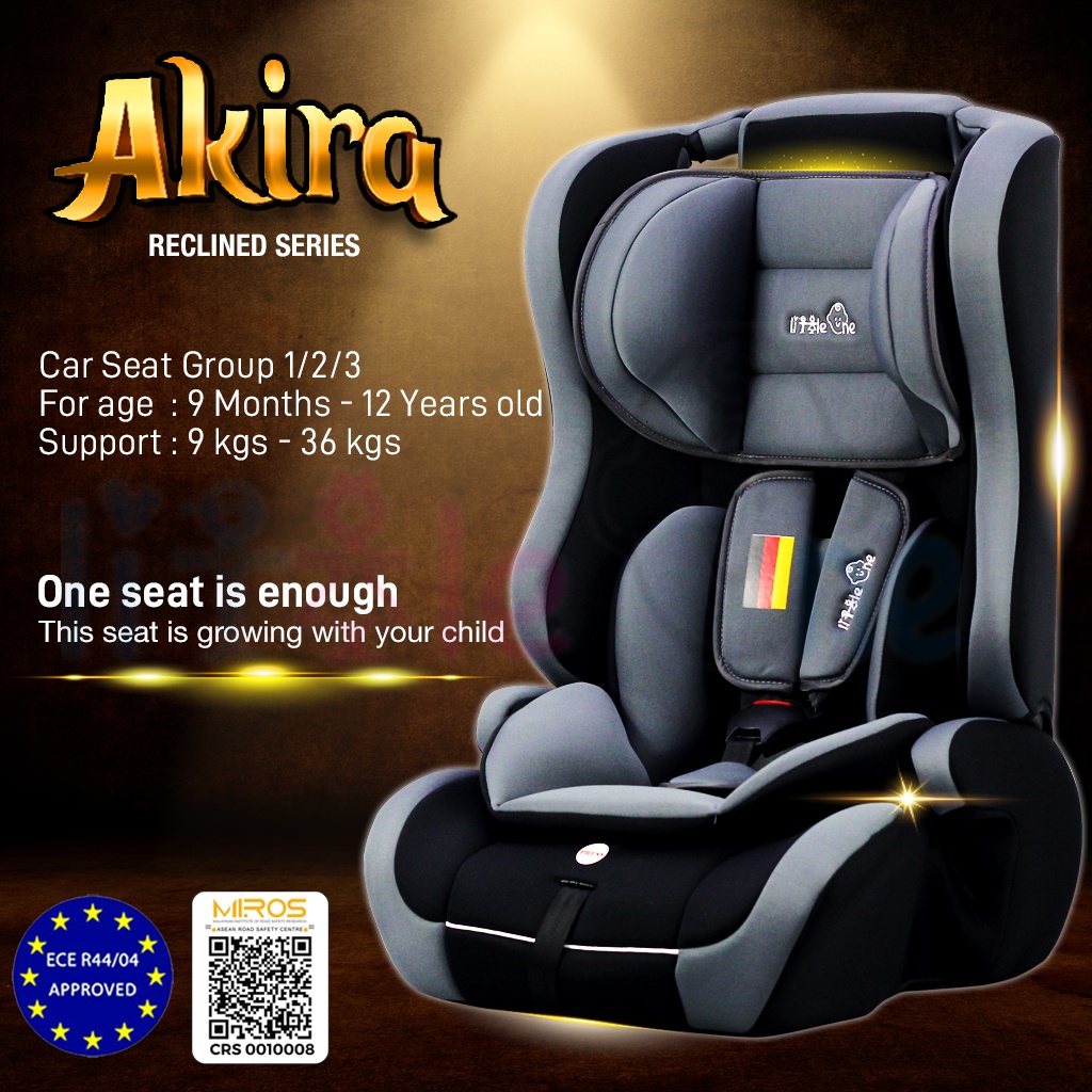 🎁🔥SUPER SALES🎁🔥MIROS APPROVED JPJ ECE READY STOCK Little One Exclusive AKIRA CSC Baby Car Seat For 9Kg to 12 Years Old