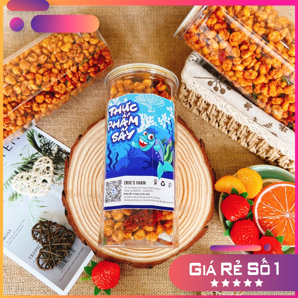 Bắp sấy giòn khô bò lá chanh 350g, siêu ngon, ăn vặt Sài Gòn giá rẻ