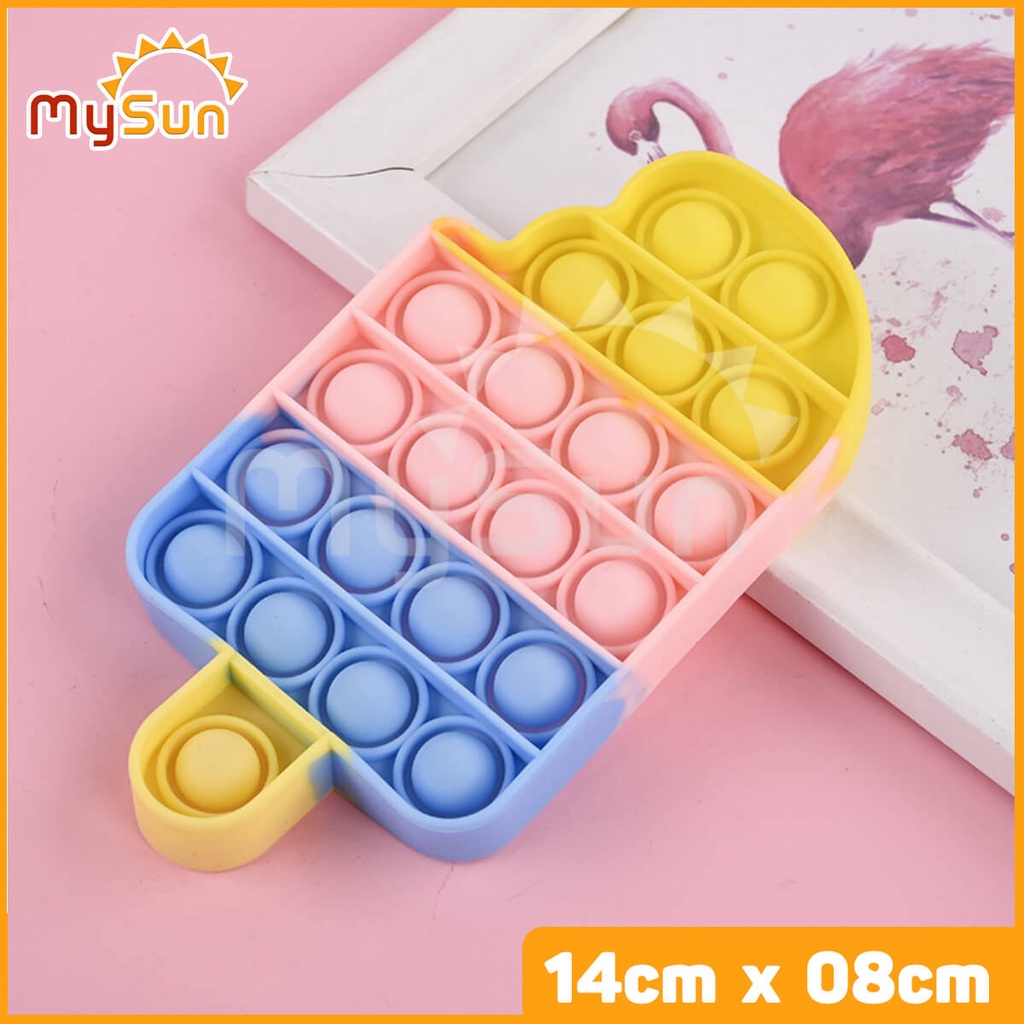 Đồ chơi POP IT mini giá rẻ nhất smart | Pop it nhỏ among us, hello kitty, hình vuông, tròn, trái tim, kem, trà sữa MySun