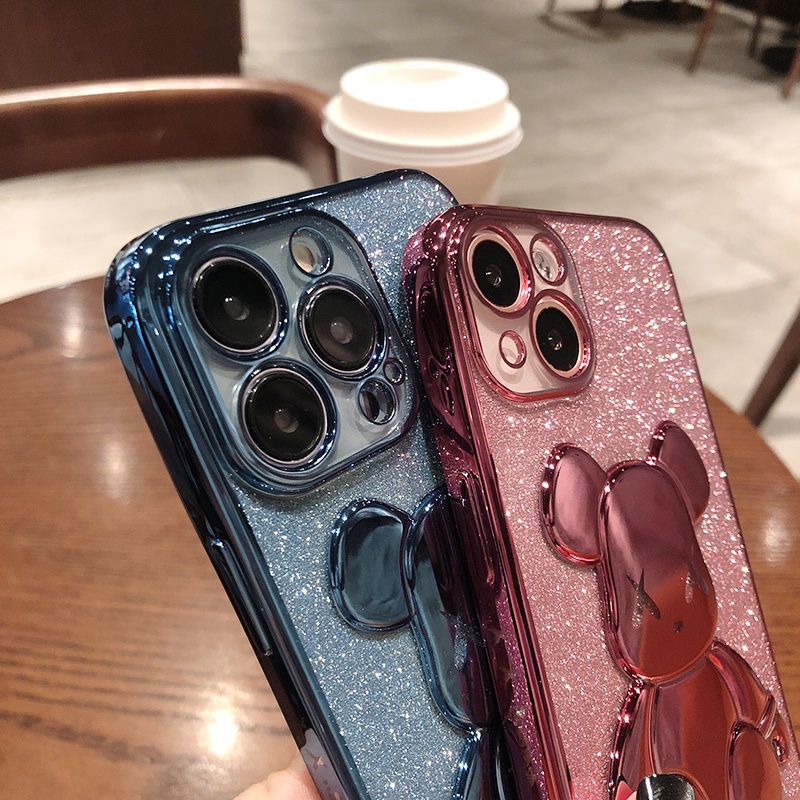 Ốp Điện Thoại Silicone Mềm Chống Sốc In Hình Gấu Hoạt Hình Cho iPhone 13 13 Pro Max 13 mini 11