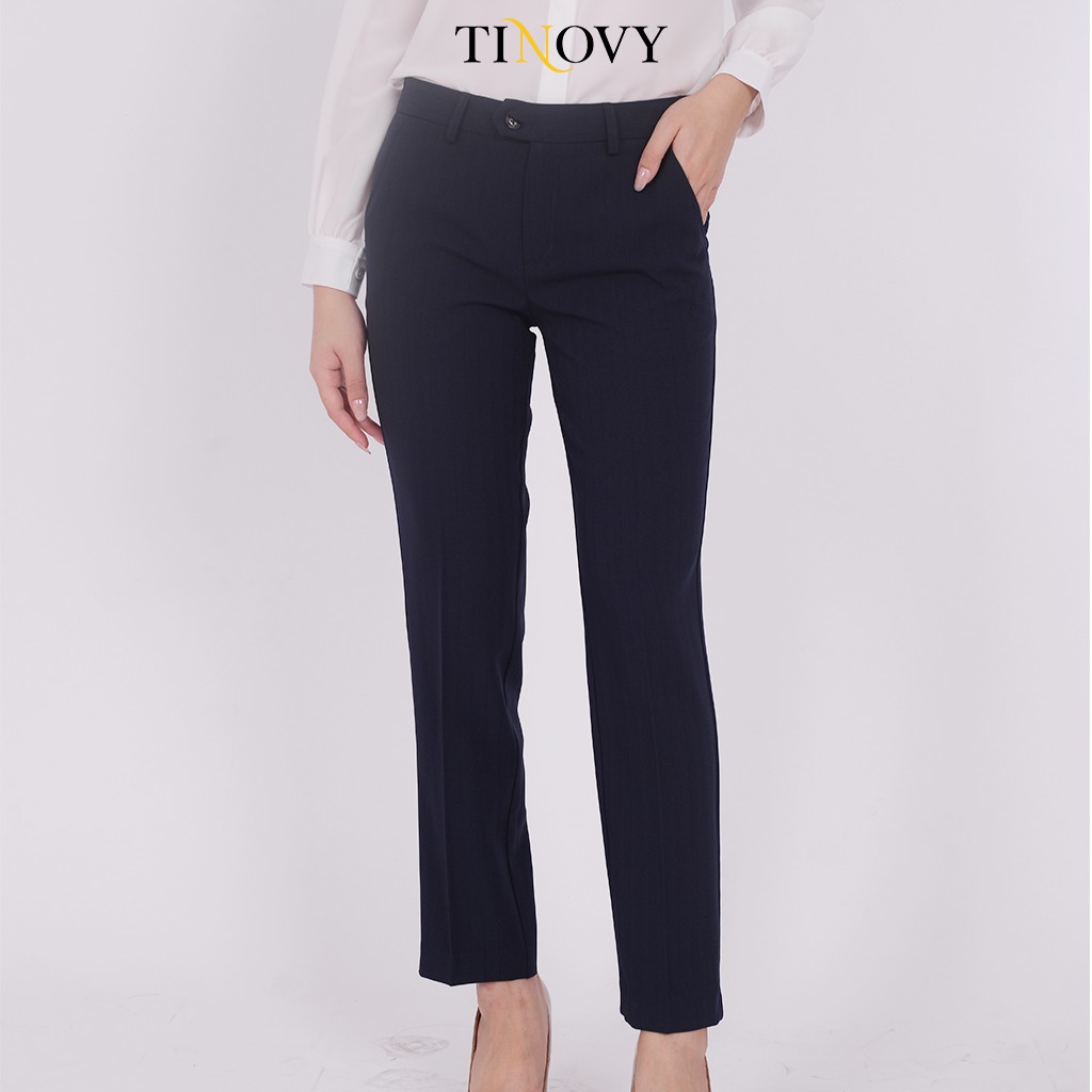Quần Âu Nữ TINOVY Ống Đứng Đai Trơn Gấu Lơ Vê Có Túi Công Sở 1910-051 | BigBuy360 - bigbuy360.vn