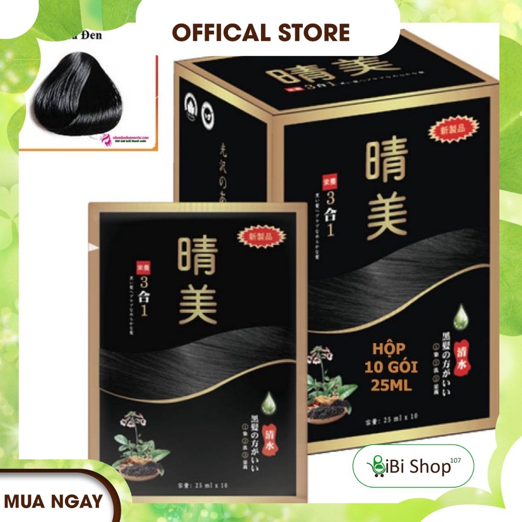 Dầu Gội Đen Tóc KOMI Nhật Bản dạng gói 25ml
