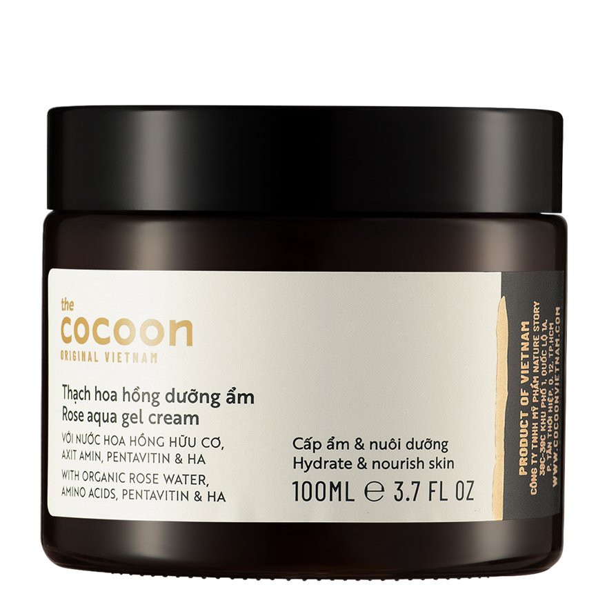 Thạch Hoa Hồng Cocoon Rose Aqua Gel Cream Hydrate &amp; Nourish Skin Cấp Ẩm Dưỡng Da 100ml