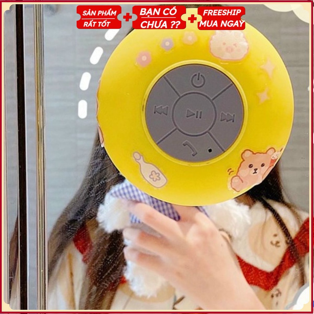Loa bluetooth không dây chống nước gắn tường, nhà tắm tặng kèm miếng dán stick