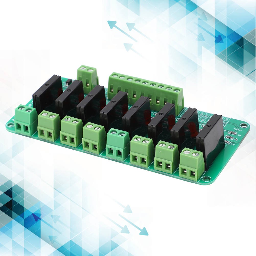 [Xiyijia] Relay Module 8‑Channel Solid State Electronic Component with Resistance Fuse DC 5V Input