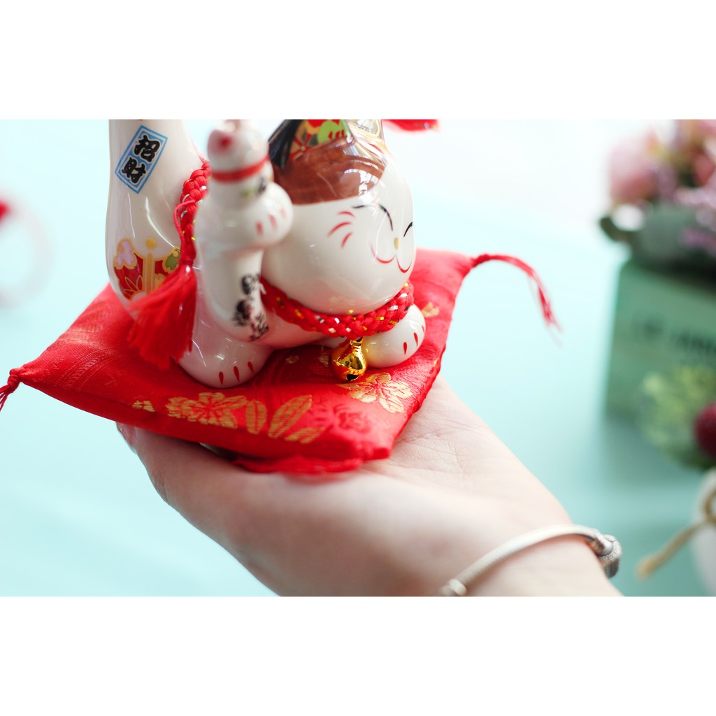 Mèo Thần tài Jinshi Đuôi dài "Cát Tường" bé 15cm