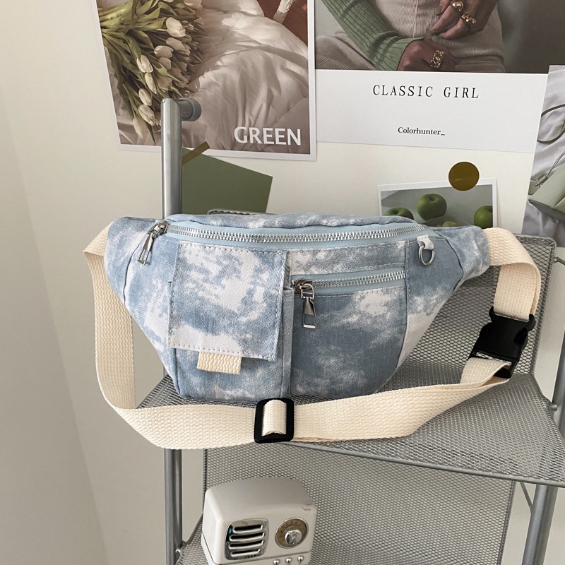 Túi Đeo Chéo Ngực Họa Tiết Màu Nhuộm Thời Trang Cá Tính