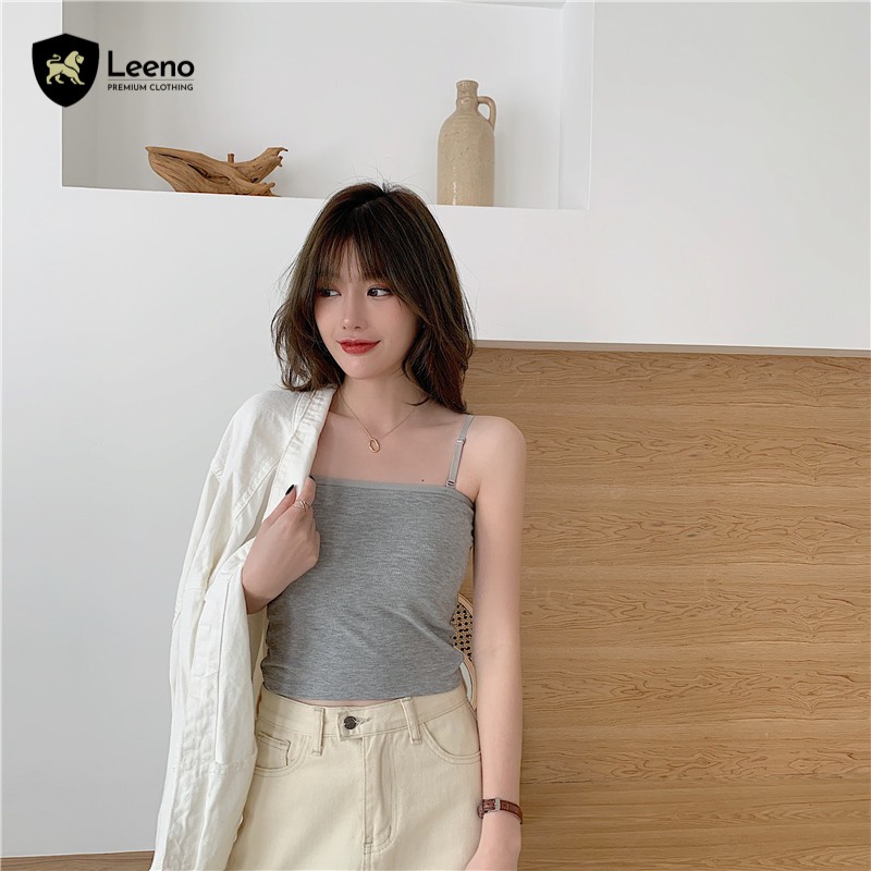 Áo 2 dây croptop thun co giãn 4 chiều - Hai dây có chốt điều chỉnh chính hãng Leeno | BigBuy360 - bigbuy360.vn