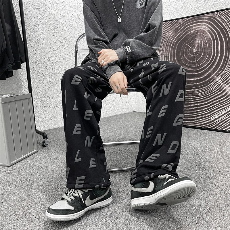 Quần Dài Thể Thao Ống Rộng Phong Cách Hip Hop Hàn Quốc Thời Trang Mùa Hè Cho Nam