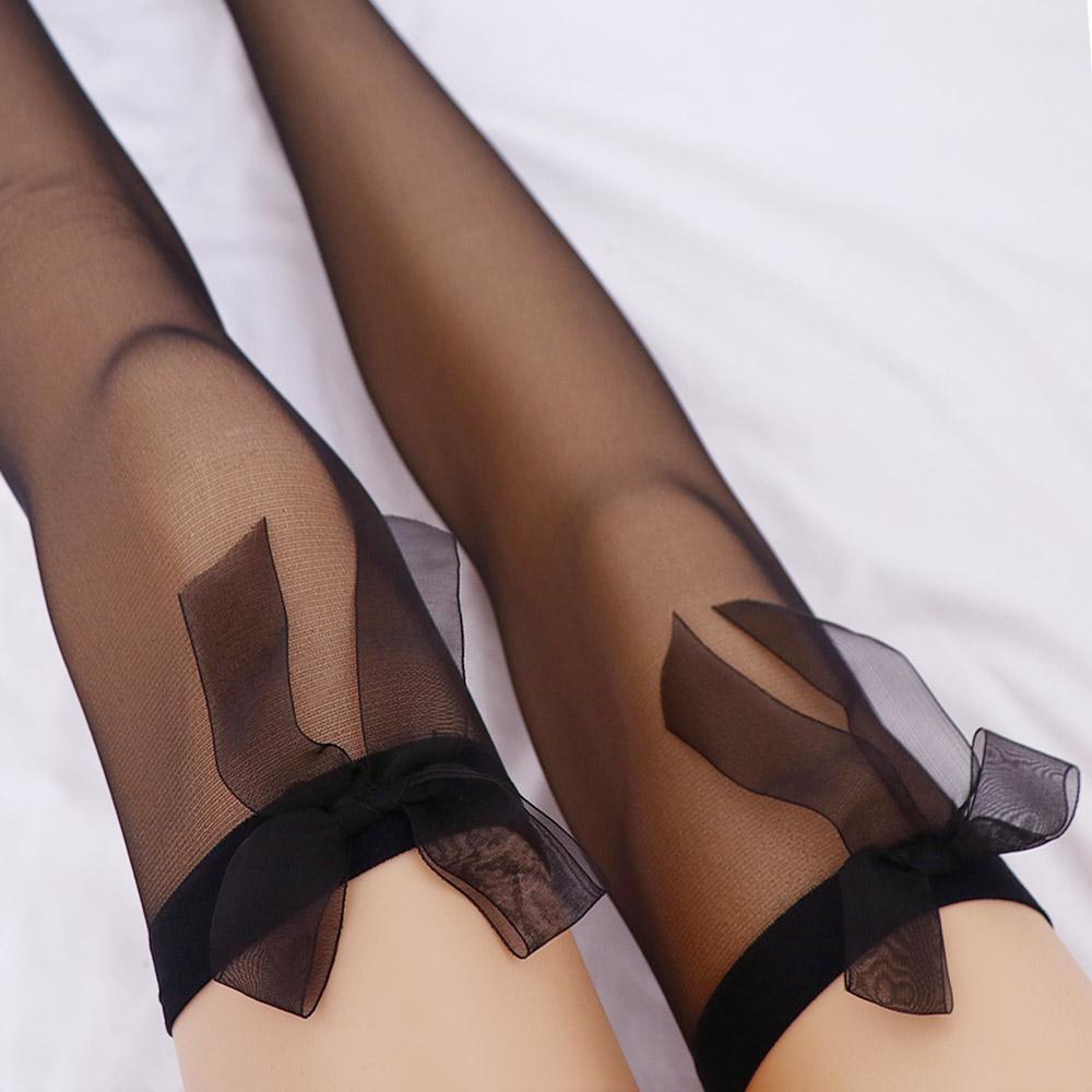 Quần Tất Mỏng Không Đường May Đính Nơ Dễ Thương Cho Nữ
