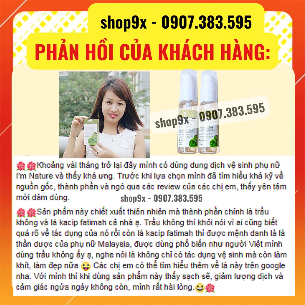 Dung Dịch Vệ Sinh Phụ Nữ Trầu Không I'm Nature Chai Mini 20ml