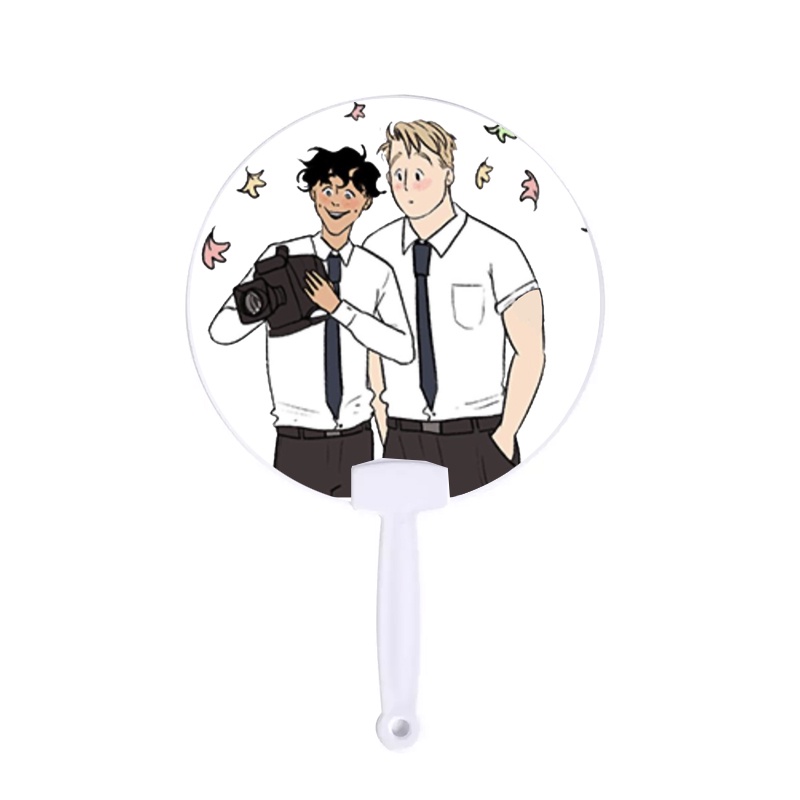 Quạt tròn nhựa in hình HEARTSTOPPER Trái tim ngừng nhịp  quạt cầm tay dễ thương xinh xắn