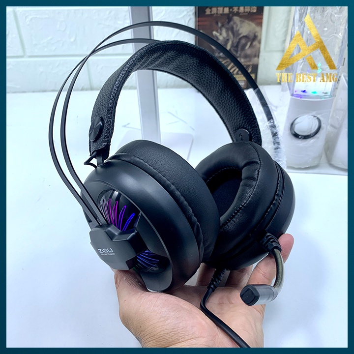 Tai Nghe Máy Tính Có Mic Gaming Led Rgb Headphone Chụp Tai Laptop Zidli Zh-A1 Nghe Nhạc Chơi Game Có Dây