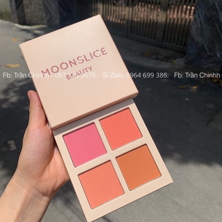 BILL US - Bảng phấn má hồng MoonSlice Beauty Blushing Moon 4 ô tone hồng, cam siêu xinh