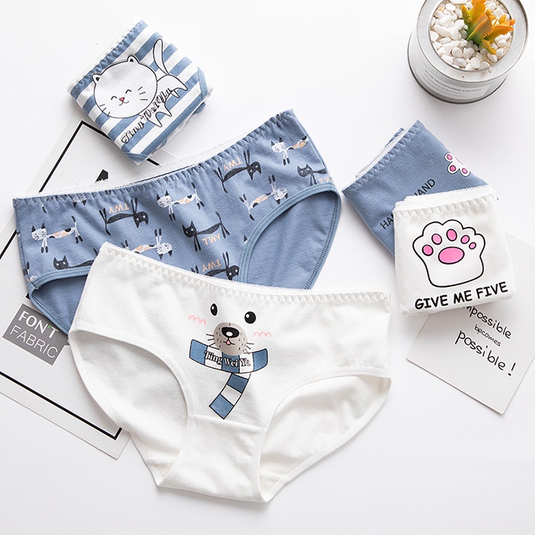 Quần lót nữ cotton mẫu lẻ nhiều họa tiết_NuciFera
