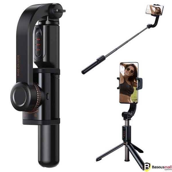 Gậy tự sướng tích hợp Gimbal chống rung thông minh Baseus Lovely Uniaxial Bluetooth Folding Stand Selfie Stabilizer