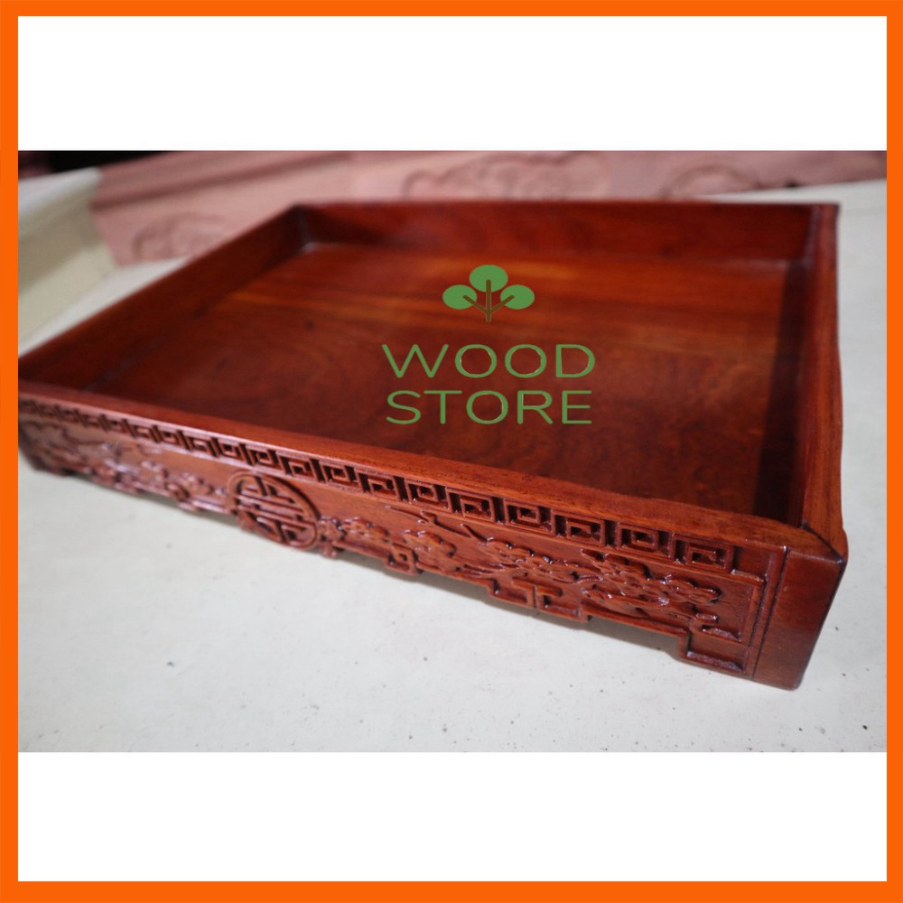 Khay trà không lối thoát gỗ hương khay trà trạm thọ 3 cỡ khay vuông 25,35 và 35x25
