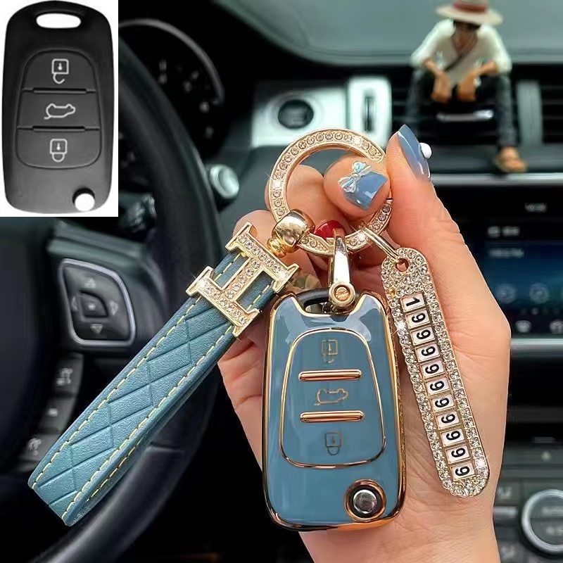 Vỏ TPU Bảo Vệ Chìa Khóa Xe Hơi Kia K2 K4 KX Rio Sorento Cerato Forte Stonic Carnival Niro Morning Picanto Elantra Verna