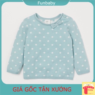 Áo len 2 lớp xanh HM cho bé gái 1-5 tuổi