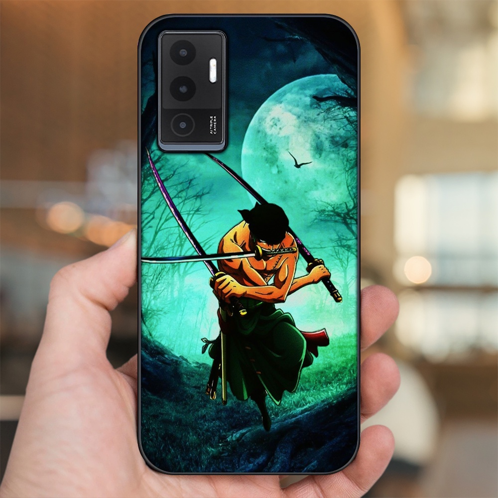 Ốp lưng Vivo V23e viền đen in hình Zoro One Piece