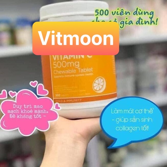 viên uống chiết xuất vit C HTC 500mg vitmoon- vitamin C vịt moon