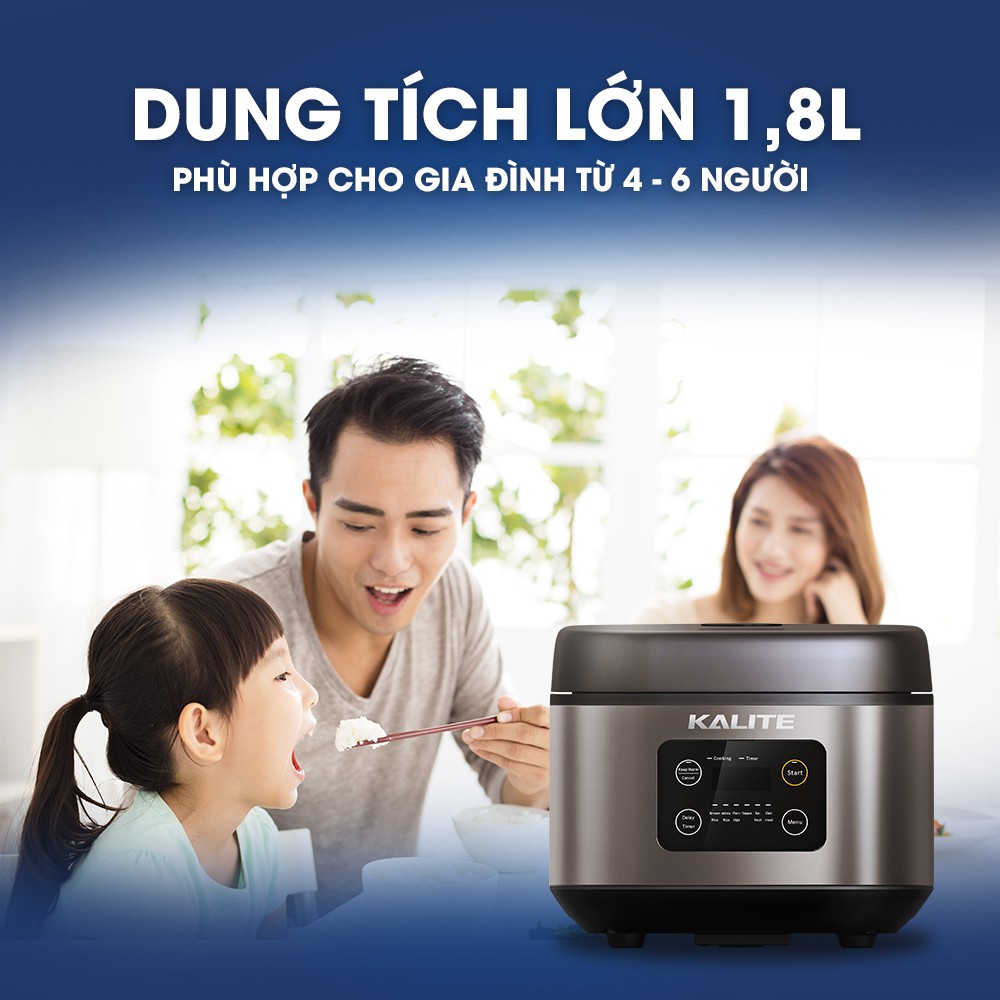 [Mã ELHADEV giảm 4% đơn 300K] (Mã CHUT002 giảm 8%) Nồi cơm điện từ Kalite KL-620 - Hàng Chính Hãng