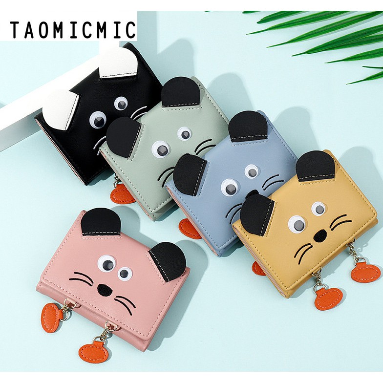 Ví Nữ Mini Cầm Tay Chính Hãng TAOMICMIC Hoạ Tiết Con Vật Nghộ Nghĩnh Cute Cực Xinh Siêu Hót TM15 - Mozuno